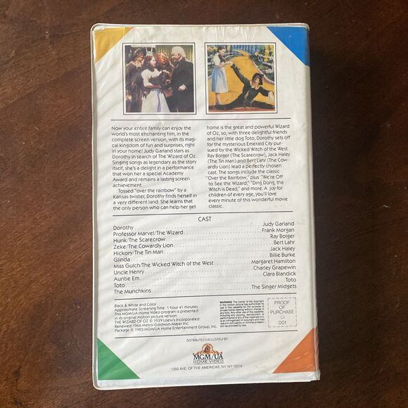 The Wizard of Oz (VHS, 1987) Judy Garland - Picture 3 of 7